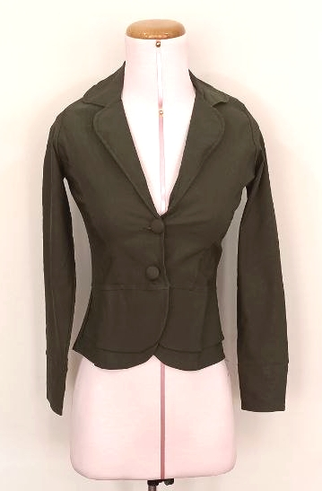 Bléiser delgado verde obscuro para mujer